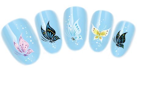 Nicedeco-Beautiful-Fun-Colorful-Fashion-nail-stickerstattoodeacl-water-transfer-s-decals-transfers-pretty-butterfliesbutterfly-Greatly-Positive-Feedback-From-Buyer-0