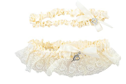 Vintage-Wedding-Lace-Garter-Set-Ivory-W-Lace-One-to-Toss-and-One-to-Keep-0