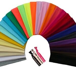 Kenz Laurenz ® Cotton Headbands 12 Pack (Available in LOTS of COLORS) - Soft and Stretchy Elastic Yoga Fashion Headband for Teens Women Girls Softball Volleyball Soccer Basketball Dance Cheer Pack Sports Teams Stretch Head Band Set Hair Wrap Accessories Wholesale by Kenz Laurenz