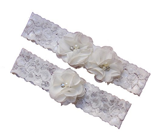 Ivory-Wedding-Garter-Set-Classic-Series-Lace-Vintage-White-Prom-Bridal-Gift-0