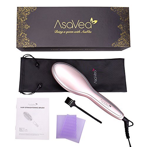 AsaVea Hair Straightener Brush with MCH heating technology and Auto Temperature Lock